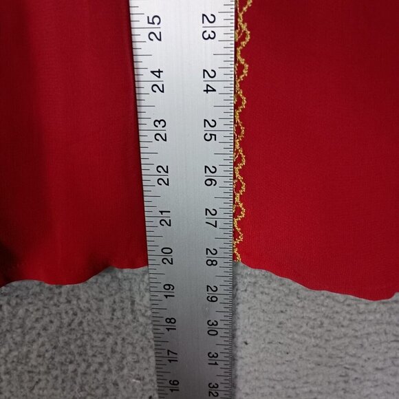 Tolani Lauren Tunic Women 3XL Red Aztec Embroidered Long Sleeve Blouse  Boho NWT - Picture 11 of 16